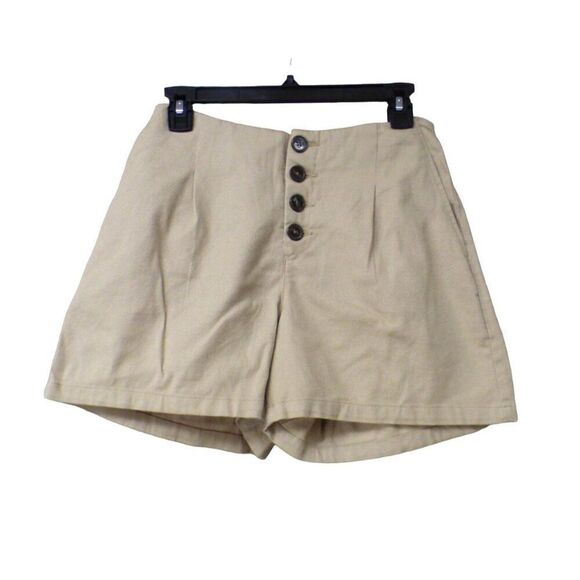 INC International Concepts INC Women’ High Rise Button Fly Shorts, Toasted Twine - Picture 2 of 6